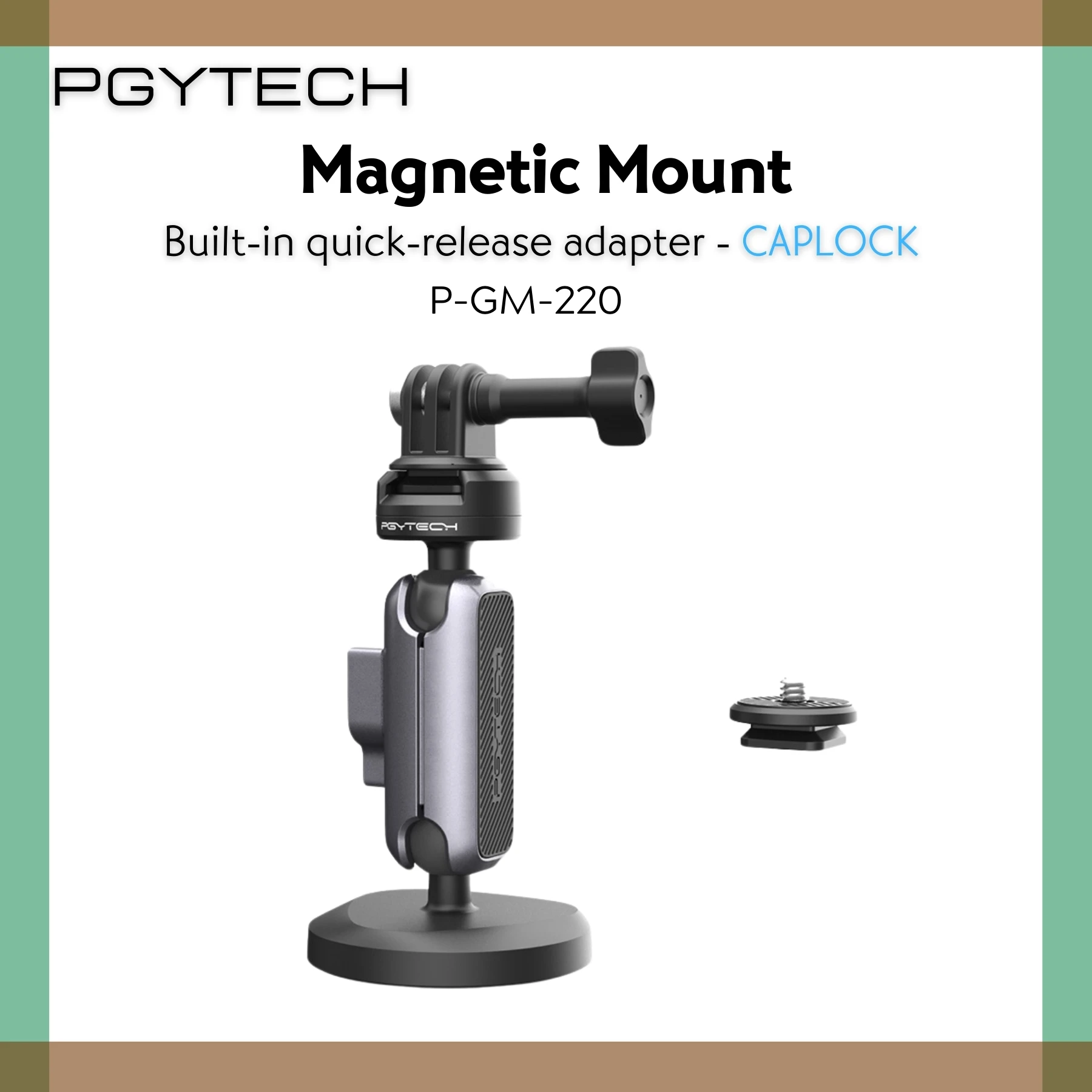 PGYTECH Magnetic Mount Metal Car Surface For Osmo Action 4 3 GoPro Hero 12 11 10 Insta360 X4 Ace Pro X3 Caplock Accessory