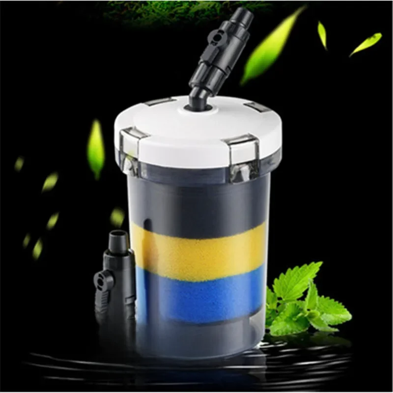 SUNSUN przezroczysty LW-602/LW-603 filtr wstępny do akwarium z filtrem bawełnianym Mini beczka filtra do akwarium bez pompy — zdjęcie 2