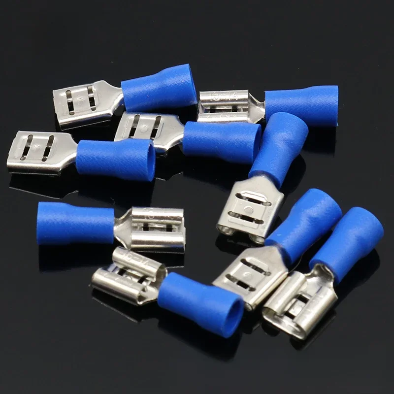 FDD2-250 żeński izolowany elektryczny zacisk zaciskany do złączy 1,5-2,5 mm2 złącze przewodu kablowego 100 sztuk/paczka FDD2.5-250 FDD — zdjęcie 2