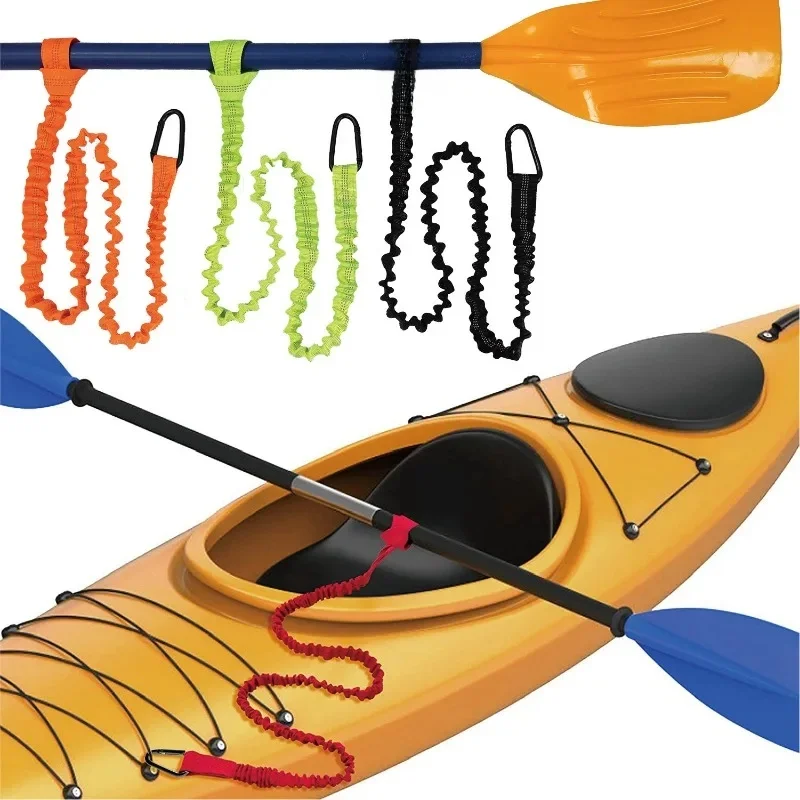 Pagaie de Kayak Anti-chute, corde élastique réfléchissante la lumière, boue fixe, bateau gonflable, boucle de pêche, pièces de Traction pour planche de surf, 100cm, 1 pièce