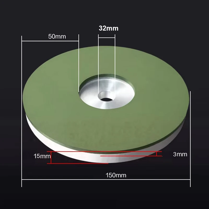 

6" 150mm 32mm Hole Resin Diamond Grinding Disc Sharpener Polishing Wheel for Hairdressing Scissor/Gem/Alloy Steel/Knife
