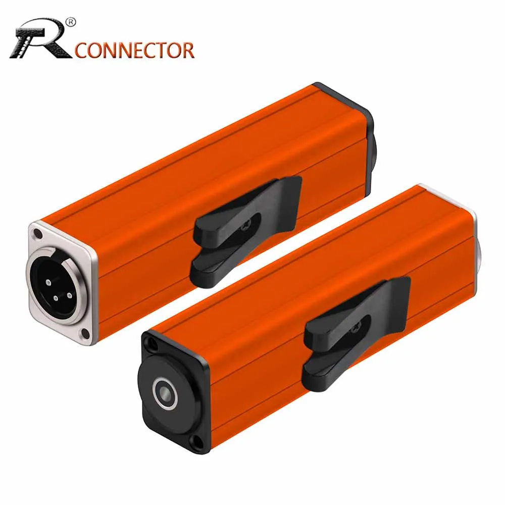 

1pc D Type 3Pin XLR Male Panel Mount Chassis MIC Socket Connector to 3.5mm 3Pin Stereo Jack Speaker Adapter Extension Coupler