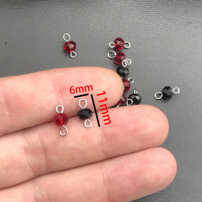 10pcs 11*6mm Crystal Beads Connection Charms for Earrings, Necklace Making Connection,Jewelry Making DIY Jewelry Findings