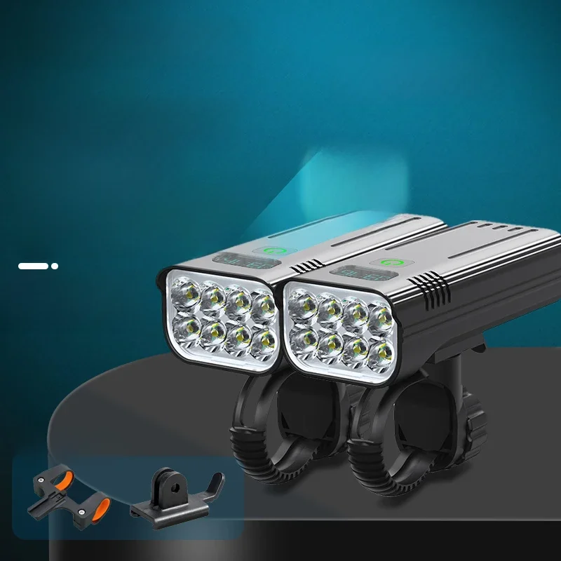 AliExpress NATFIRE Upgrade 8-6 LED Bicycle Light Powerful Bike Headlight 10000mAh USB Rechargeable as Power Bank Front