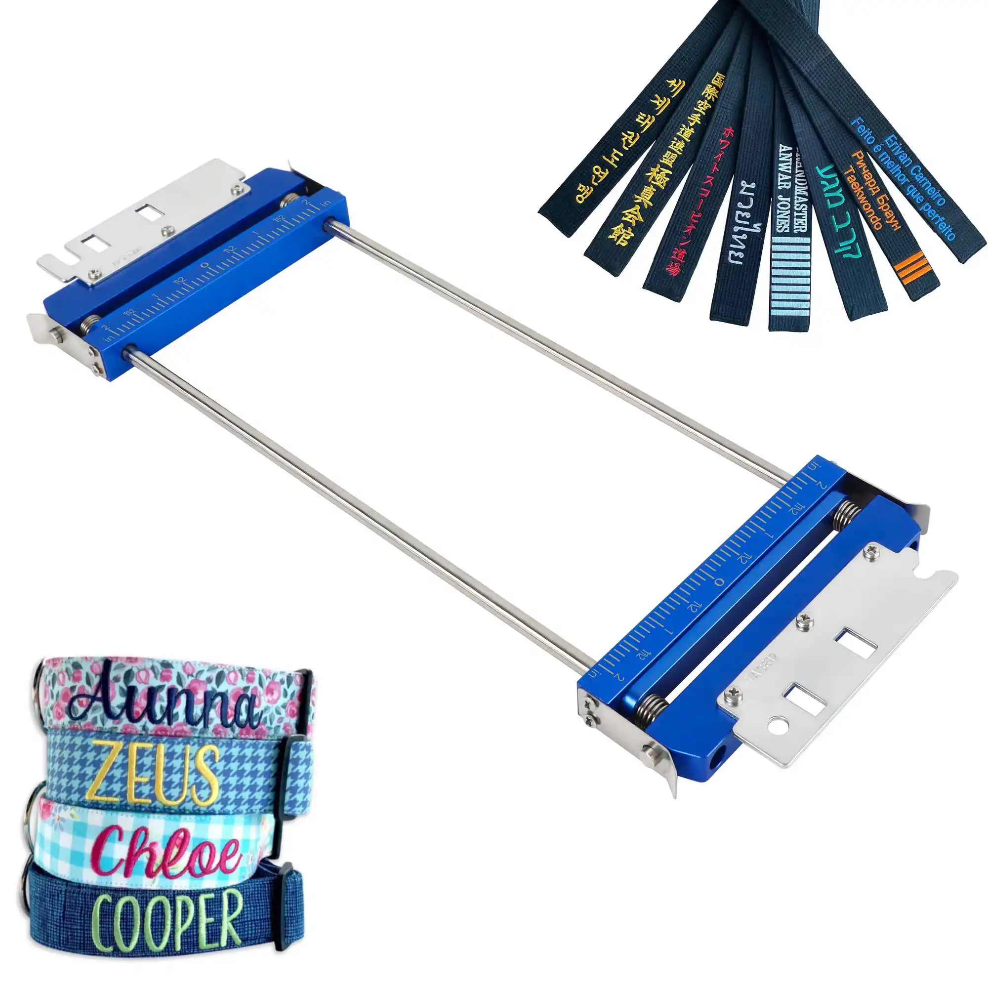 

BAI Mirror 1201/1501 Vision 1201/1501/V22-2 KESI series machines with Metal Belt Embroidery Hoop for Karate Belts,Dog Collar