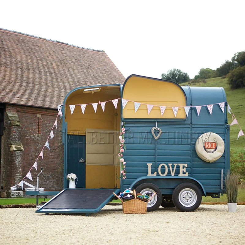 Affordable Fast Food Trailer Fully Equipped Food Truck Coffee Carts Hot Dog Stand Horse Trailer USA Customized for Sale