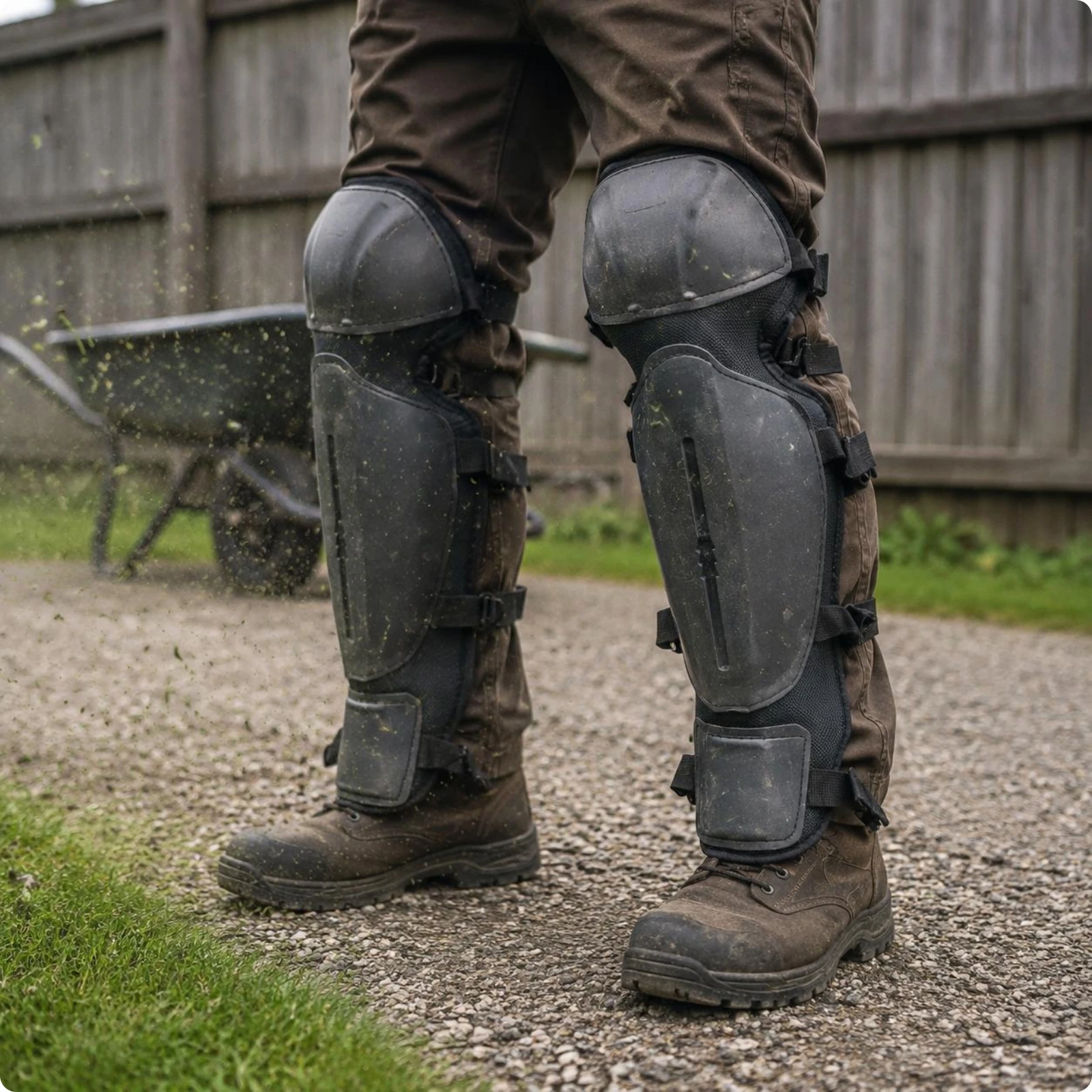Grass Cutting Shin Guard Anti Impact Leg Protector Comfortable Fit for Landscapers Gardeners Landscaping Safety Gear