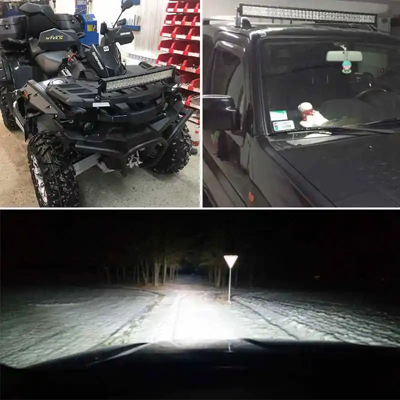 5D Straight Curved LED Work Light Bar Car Truck LED Spot Lighting Tractor Driving Lamp for 4x4 Offroad SUV ATV UTV Lighting