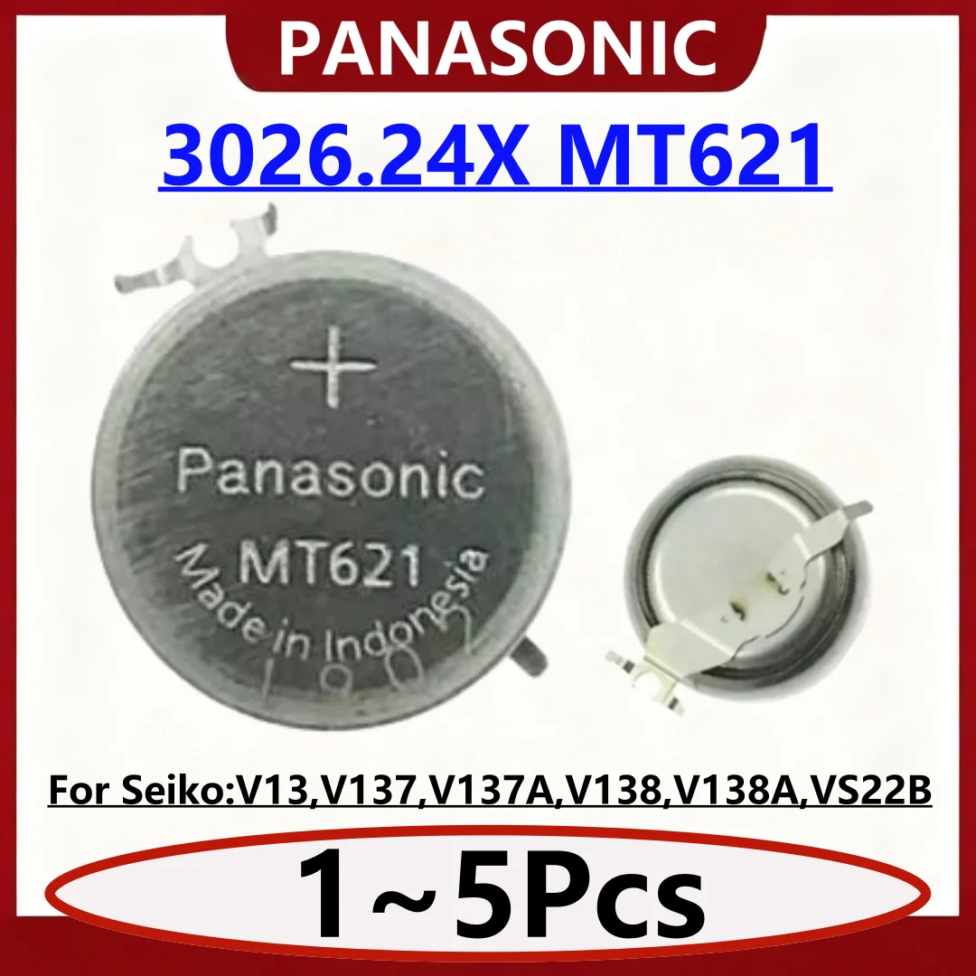 1~5Pcs Original Panasonic 3026.24X MT621 3026-24X  For Seiko V13 V137 V137AV138V138A VS22B Kinetic Energy Battery Capacitor