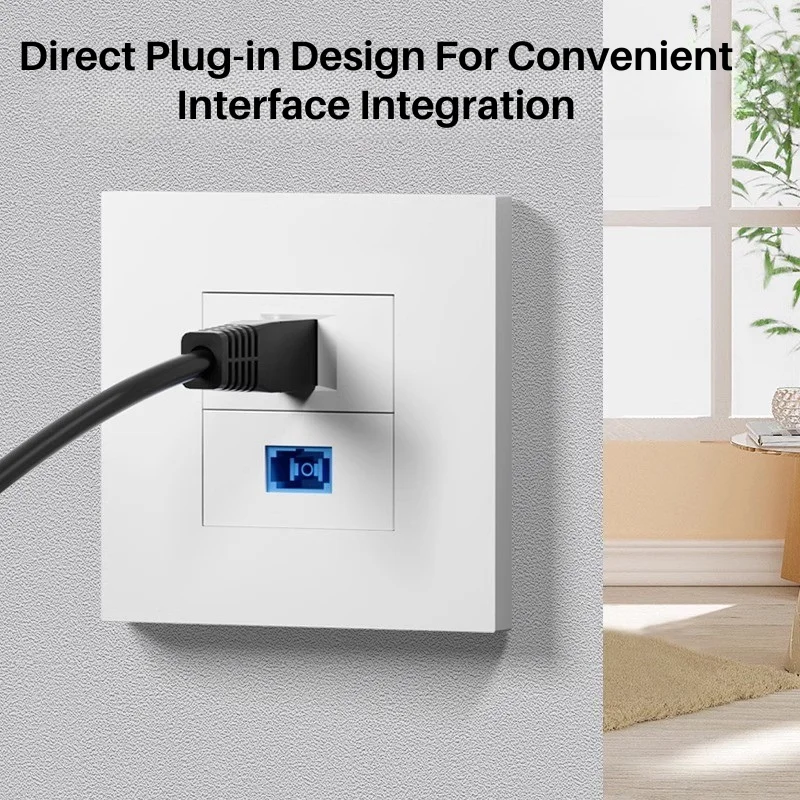 2 Ports SC Fiber Optic Wall Connector 3 Ports LC Fiber Optical Tray Information Female Socket Wall Plate With SC SMF/MMF Adapter