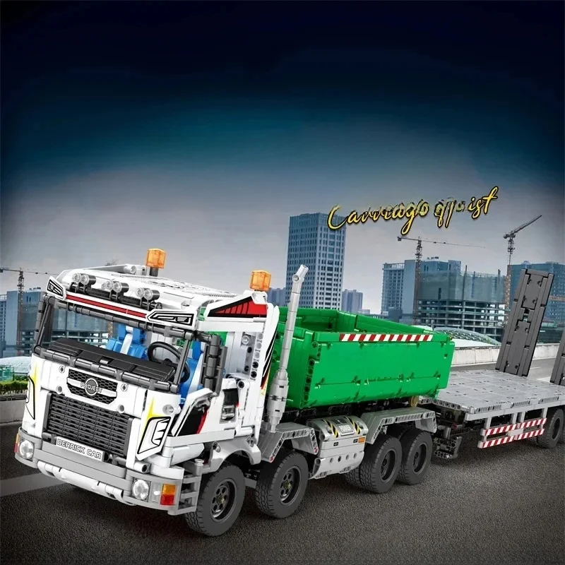 Blocs de construction de véhicule, camion technique, grue, crochet de levage, voiture, remorque, modèle de remorquage, briques, jouet pour enfants, cadeaux de vacances, 2950 pièces