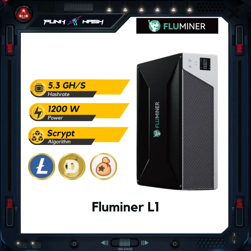 Pre-Order January Batch Brand New Fluminer L1 5.3Gh/s Dogecoin Miner Litecoin Doge Bells Silent Home Miner Deposit