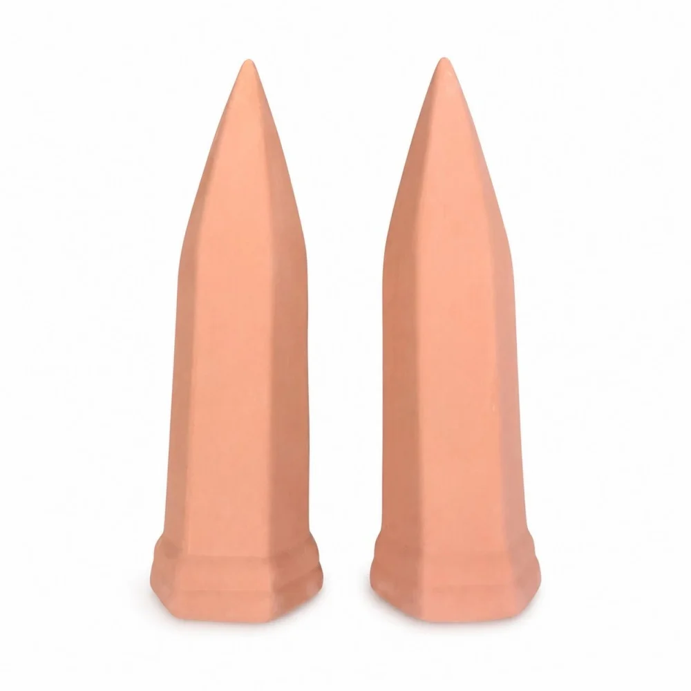2 Packs, Plant Self-Watering Stakes, Terracotta Automatic Plant Waterer Devices Auto-Water Irrigation System For Indoor/Outdoor