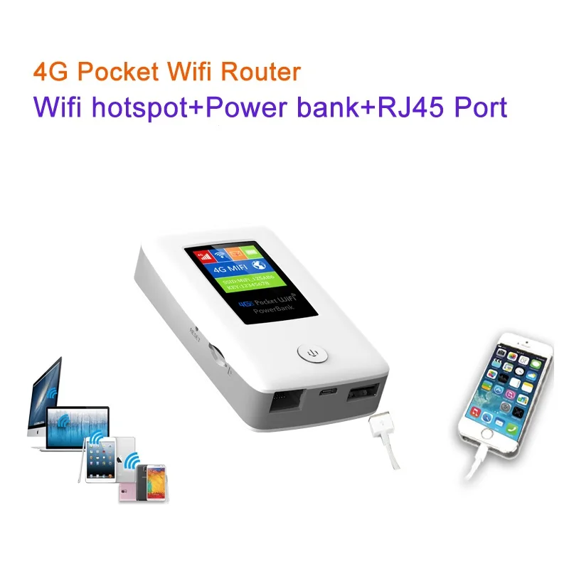 CE Certificated Mobile Wifi Router 5200mAh Portable 3G 4G LTE Router 300Mbps Wireless Pocket Wifi Hotspot With Sim Card Slot