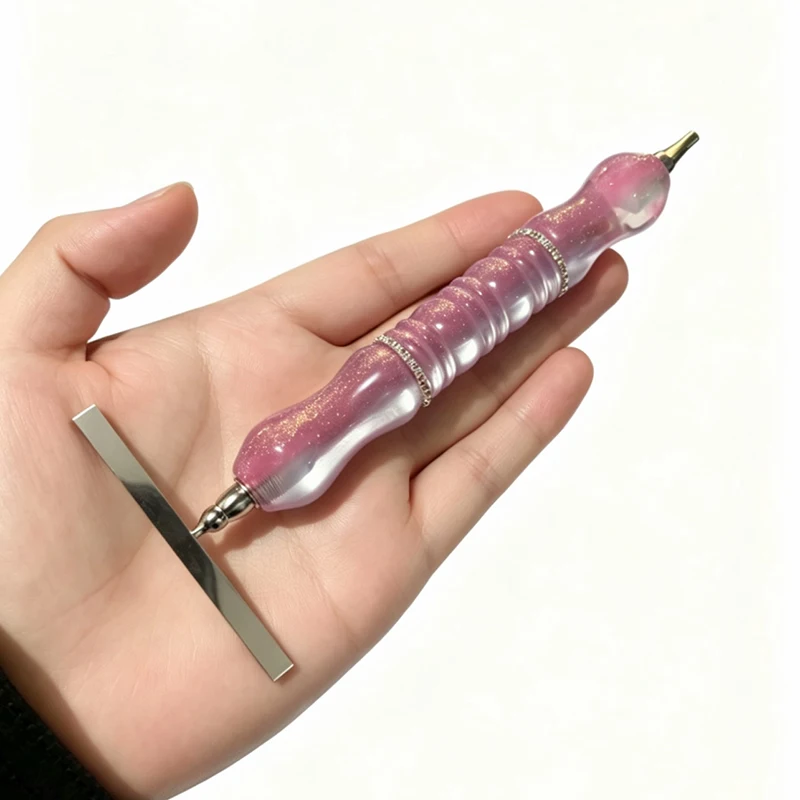 HOMFUN New 25 Head Diamond Painting Big Long Pen Tip, Thin Multifunctional Stainless Steel Threaded Tip Embroidery Nail Art - view 5