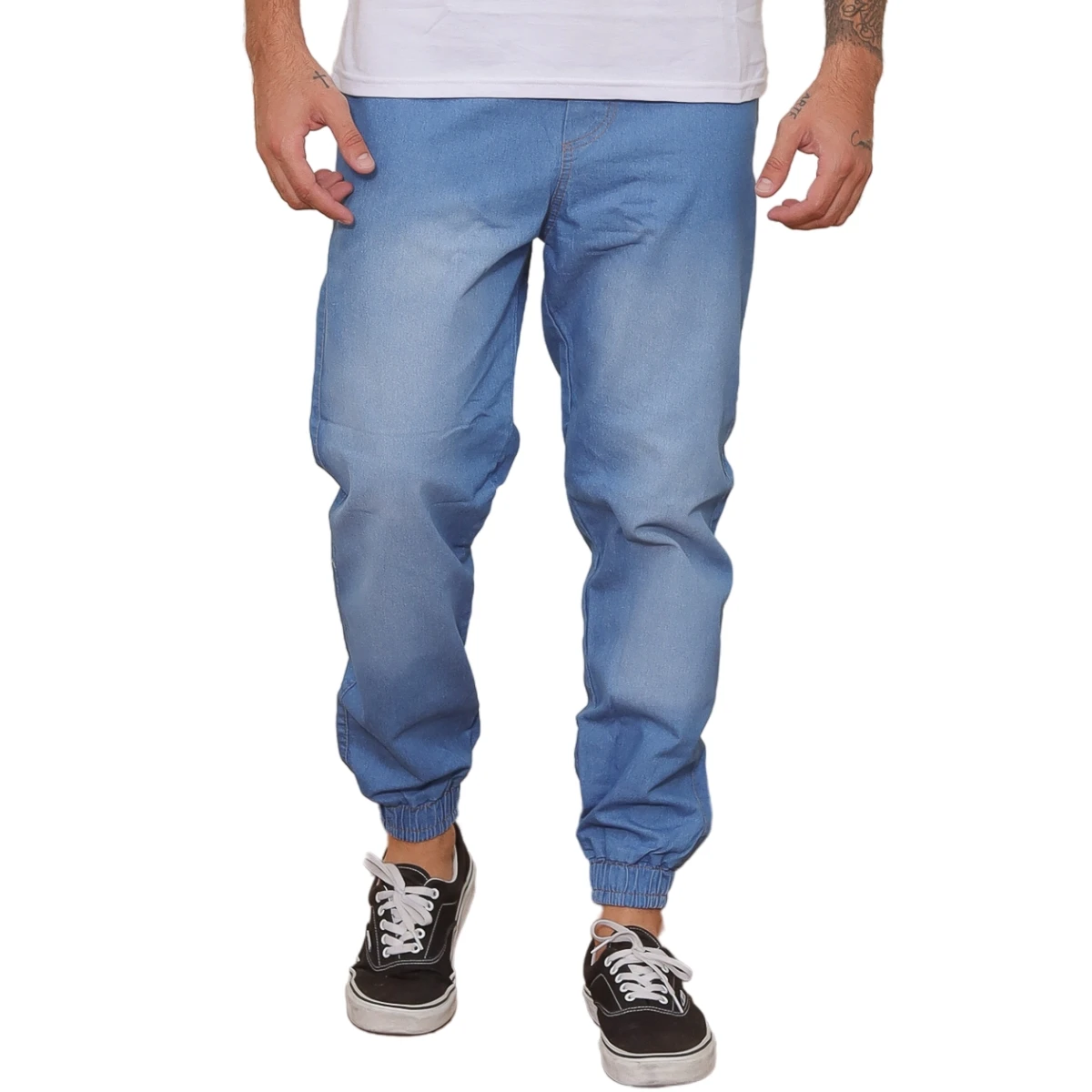 Men's Jeans Jogger With Elastic Pants