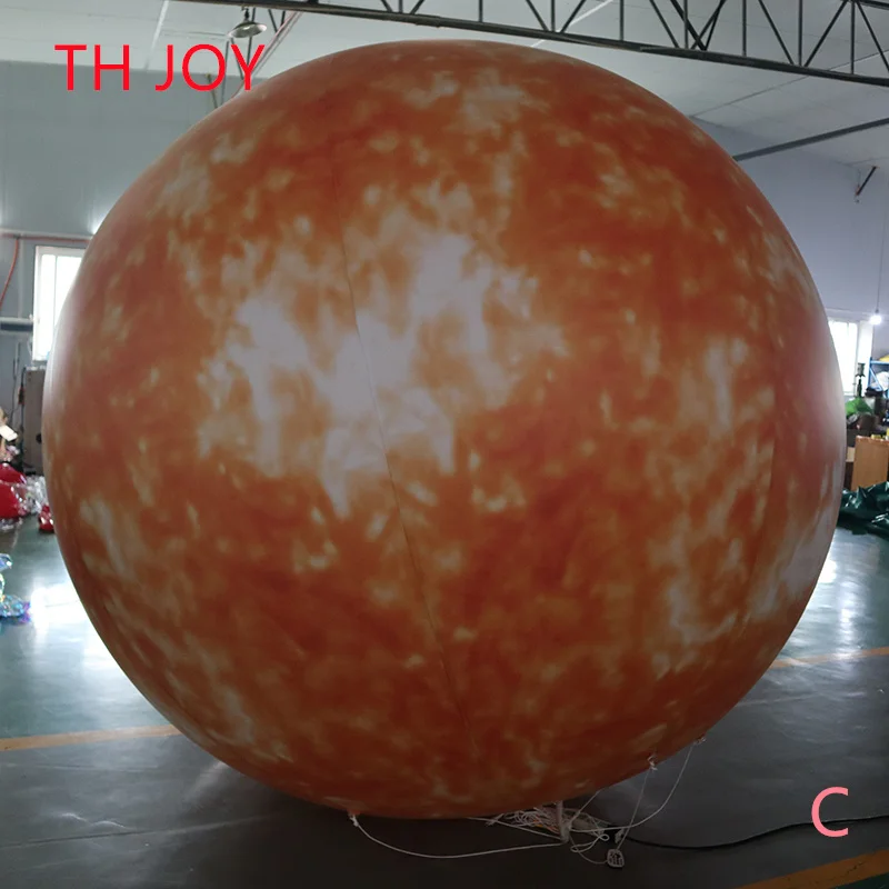 fast air ship to door,  Led Lighting Inflatable Planet Balloon, one set Solar System Nine Planets Inflatable Planet Saturn