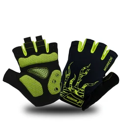 Guantes de bicicleta MOREOK, guantes de bicicleta de montaña con almohadilla de Gel de 5MM, guantes transpirables para bicicleta, guantes antideslizantes para ciclismo de carretera para hombres y mujeres