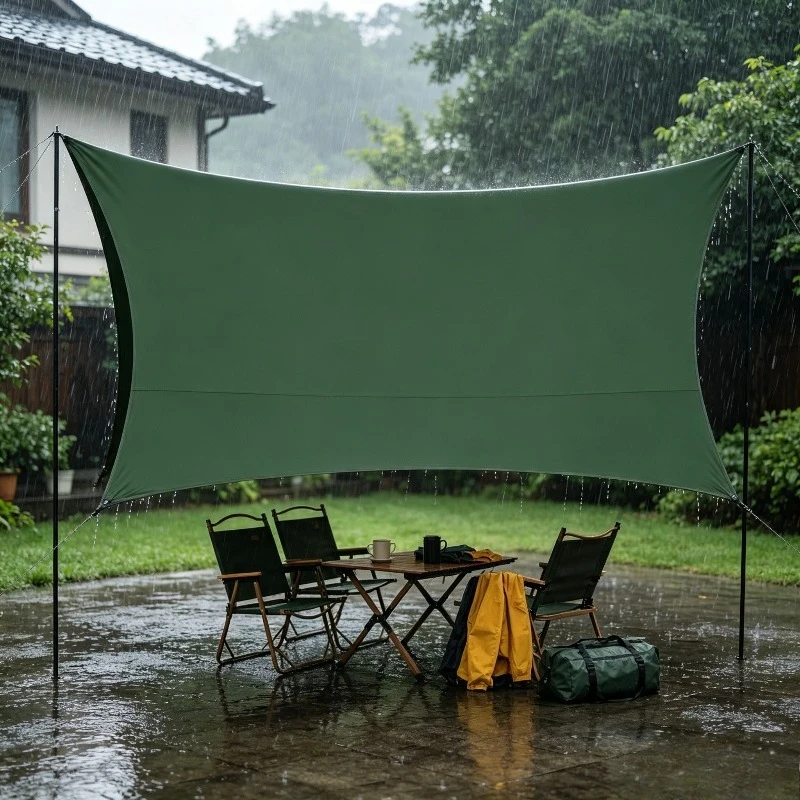 Toldo Oxford Resistente de 20x10 pies, Vela de Sombra Rectangular Verde Oscuro, Lona Protectora UV50+, Cubierta Resistente a Desgarros para Jardín y Patio