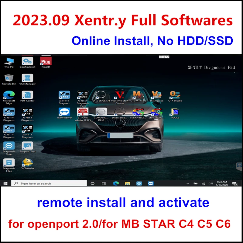 

NEW DAS Xentry 2023.09 Full Softwares DT.S,WIS, EPC,VE-DIAMO Online Install and Activate for MB STAR SD C4 C5 C6 Openport 2.0