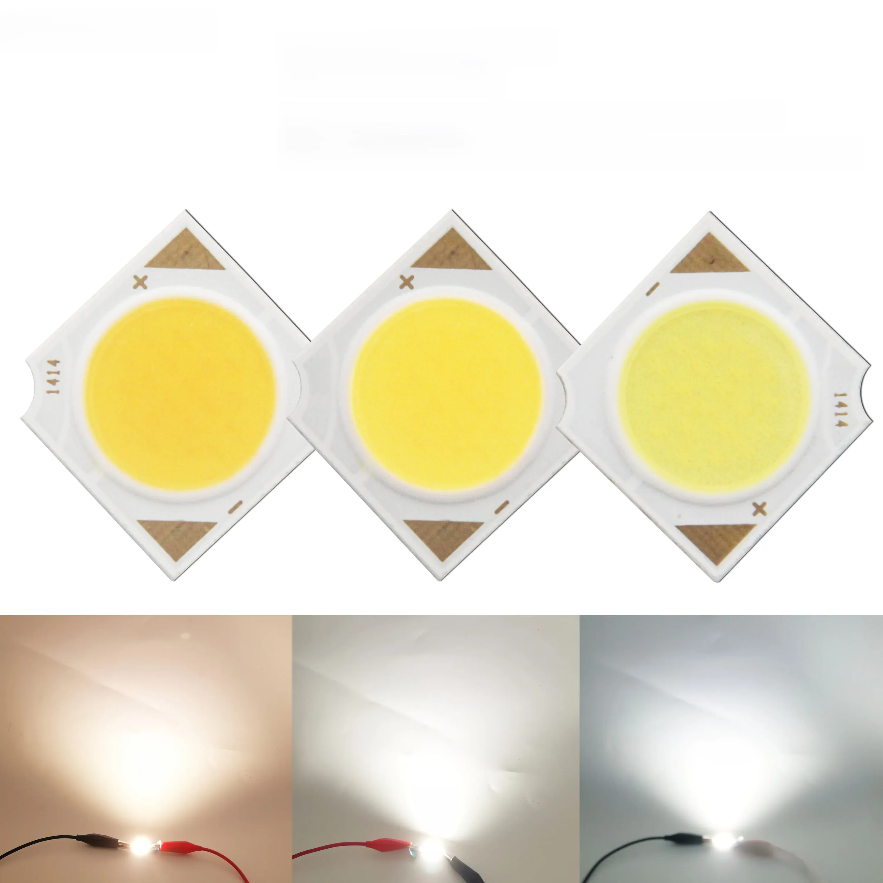 Sum bulbs 3w 5w 7w 10w 12w 14x14mm LED Cob Lichtquelle Epistar Chips kalt warm natürlich weiß für Scheinwerfer Innen lampe