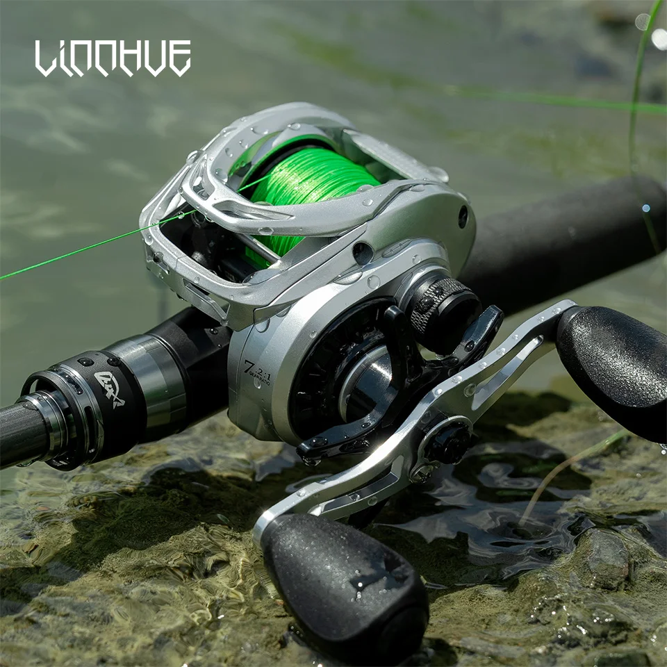 LINNHUE FC2000 Carrete Baitcasting ultraligero – Agua salada y carpa - imagen 3