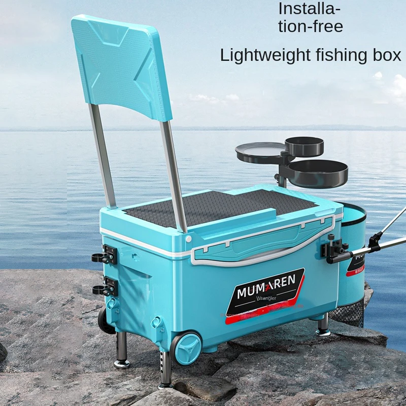 

Fishing Complete Set with Wheel Tackle Box Can Sit Multifunctional Fishing Box Fishing Accessories Fish Bucket Storage Tool Box