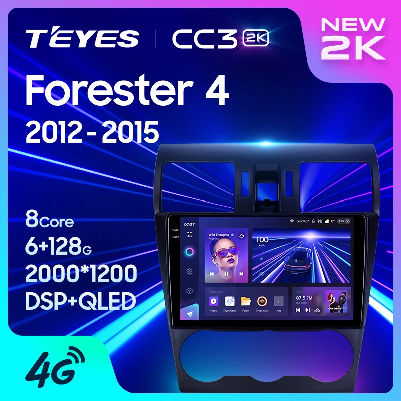 TEYES CC3 2K For Subaru Forester 4 SJ 2012 - 2015 Car Radio Multimedia Video Player Navigation stereo GPS Android 10 No 2din 2 din dvd