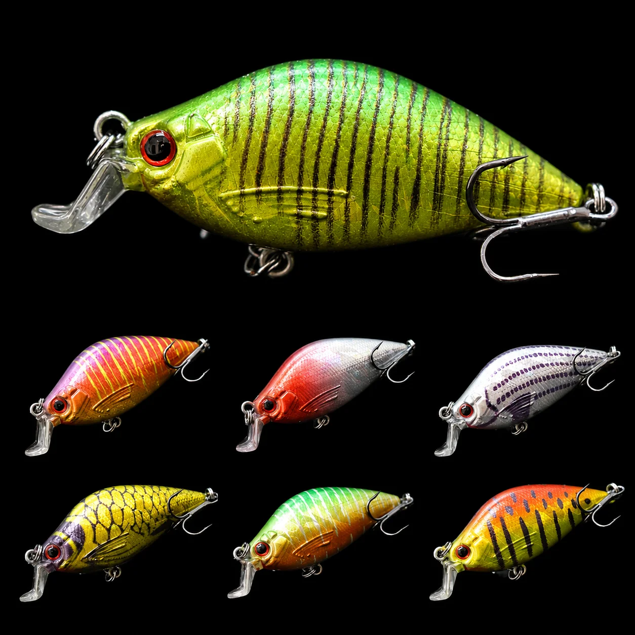 wLure Fishing Lures 6.4cm 8.6g Crankbait Wobbler Hard Bait Pike Fishing Carp Artificial Bait 2023 Colors Fake Lure C503
