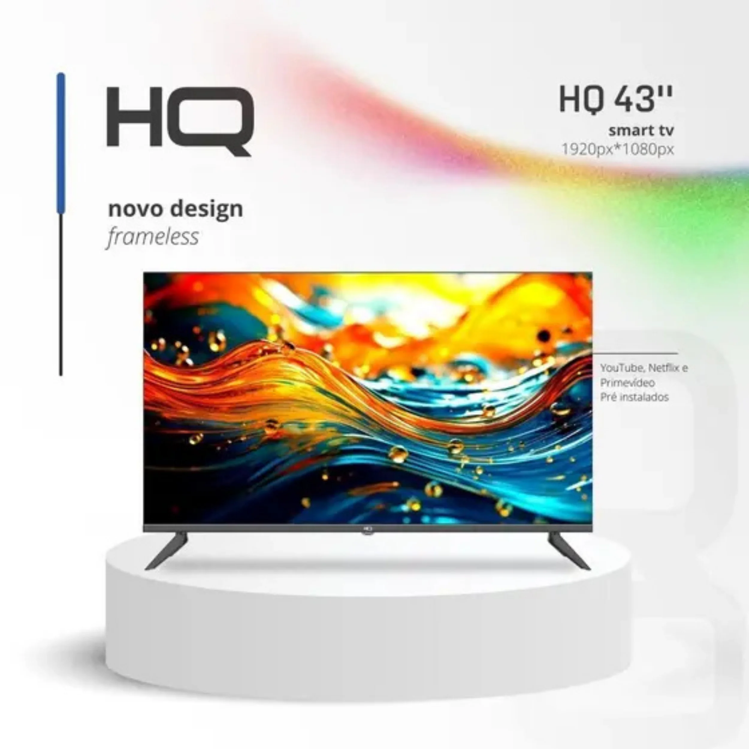 Smart Tv Led Hq 43 Diseño Full Hd Delgado Android Wi-Fi