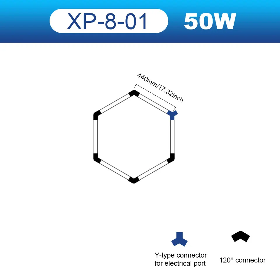 Garage Licht Hexagon Verlichting Lamp 110V220V Led Buis Honingraat Plafond Verlichting Voor Auto Carrosserie Reparatie Led Worksho