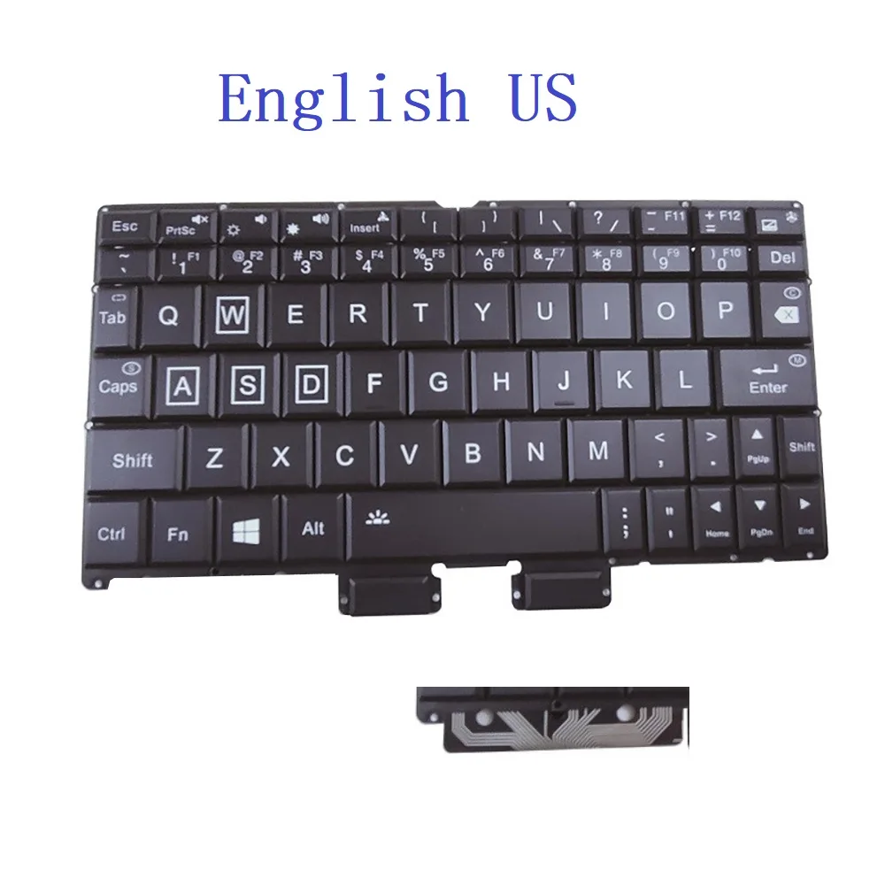 New English US Keyboard For One-Netbook For One Netbook OneGx 1 Pro One GX1 Pro One-GX1 Pro Black With Translucent Keycaps