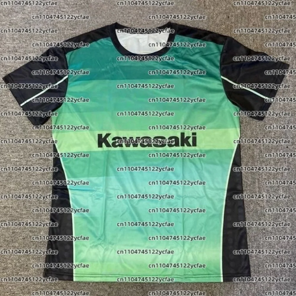 

Kawasaki 2025 осенняя новая мужская мотоциклетная футболка с логотипом и 3D принтом, повседневная дышащая футболка с короткими рукавами, модная крутая тенденция