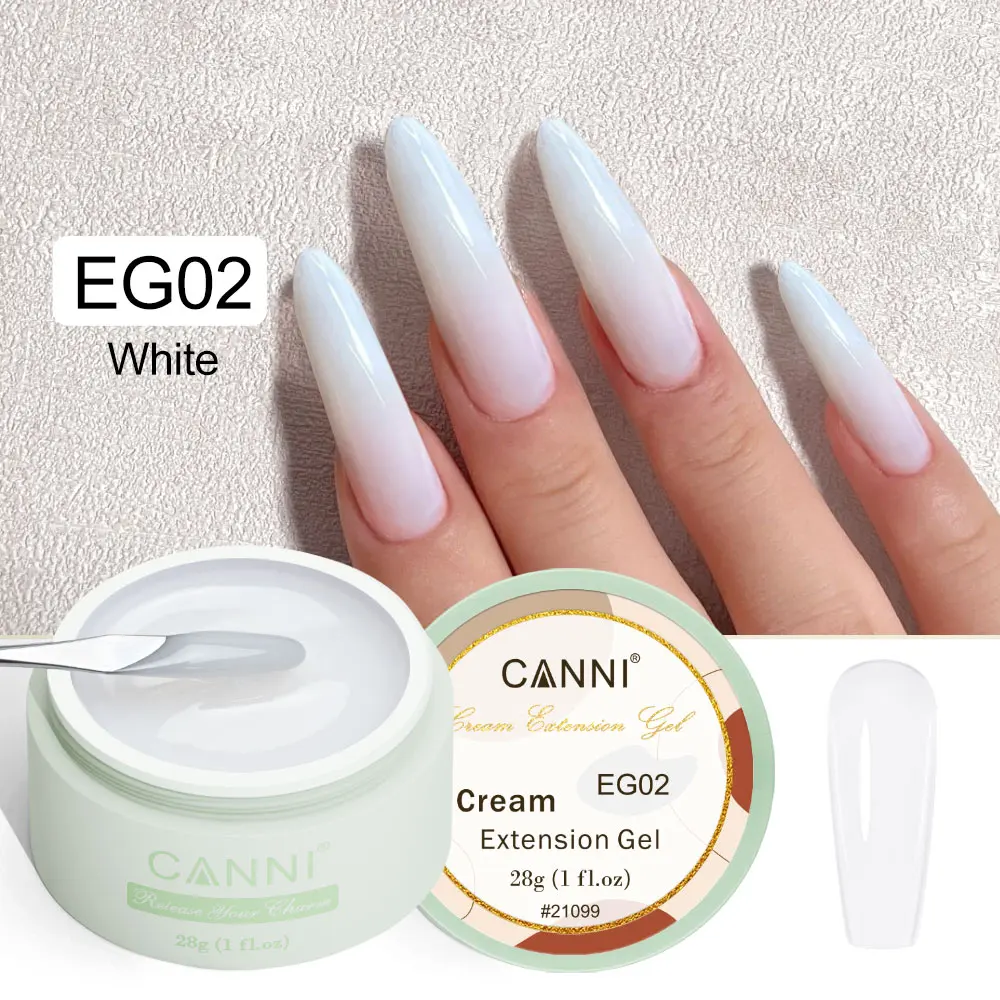 CANNI Cream Extension Gel Venalisa Jelly Gel Milky White UV Construction Gel Soak Off Self Leveling Builder Nail Gel Polish