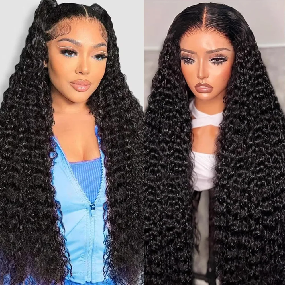 Deep Wave Lace Front Wigs Human Hair 13x6 Curly Lace Front Wig Human Hair Pre Plucked Glueless Deep Wave Frontal Wigs Human Hair