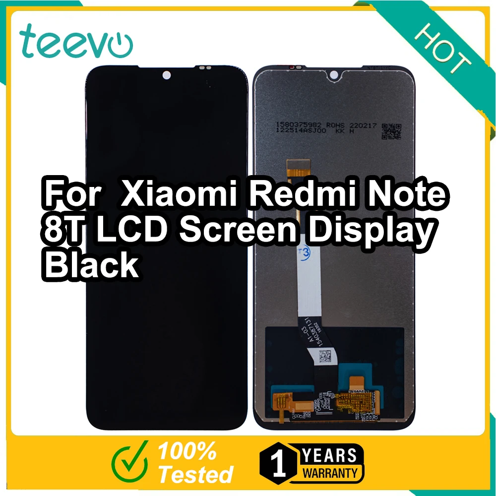 

Teevo LCD For Xiaomi Redmi Note 8T Screen Display & Touch Screen Digitizer Black