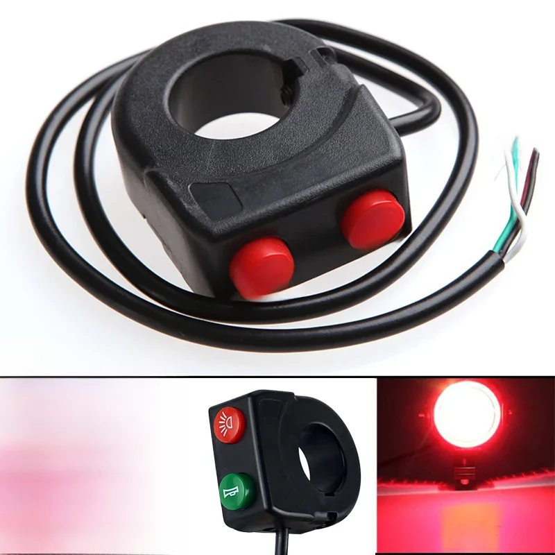 AliExpress NONE 22mm Handlebar Horn and Headlight Combination Button Switch for Motorcycle ATV Scooter Electric Bicycle Universal Refit Parts
