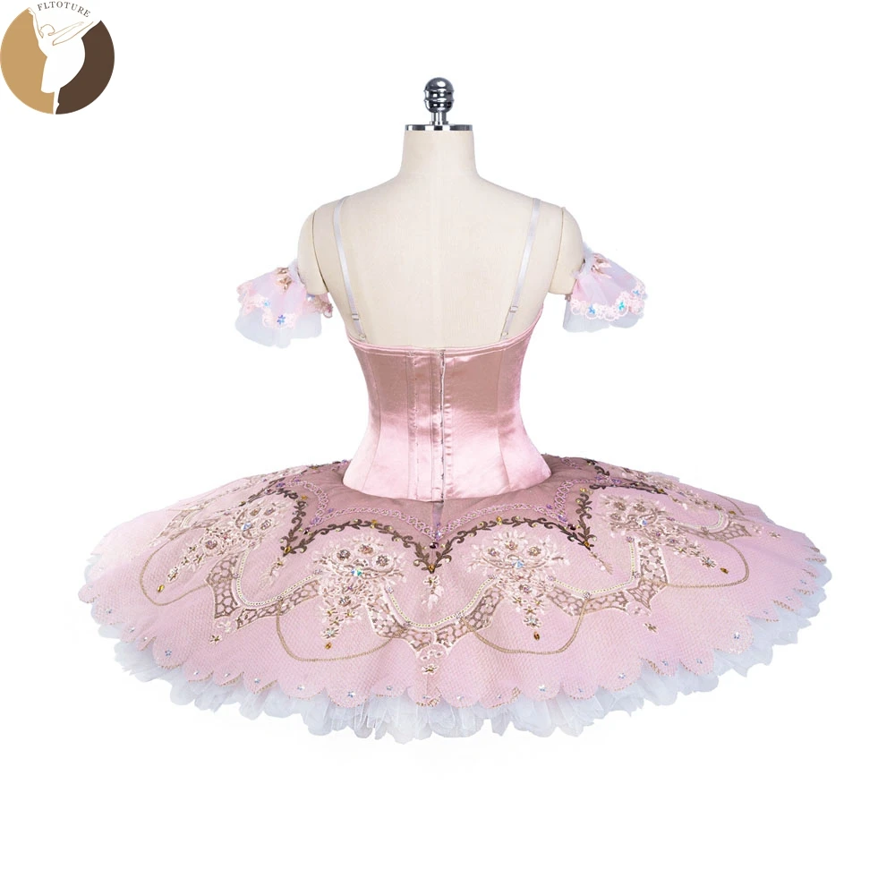 FLTOTURE Women Ballet Professional Pink Sugar Plum Fairy Pancake Skirt QW1379A Sleeping Beauty Classical Variation Tutu