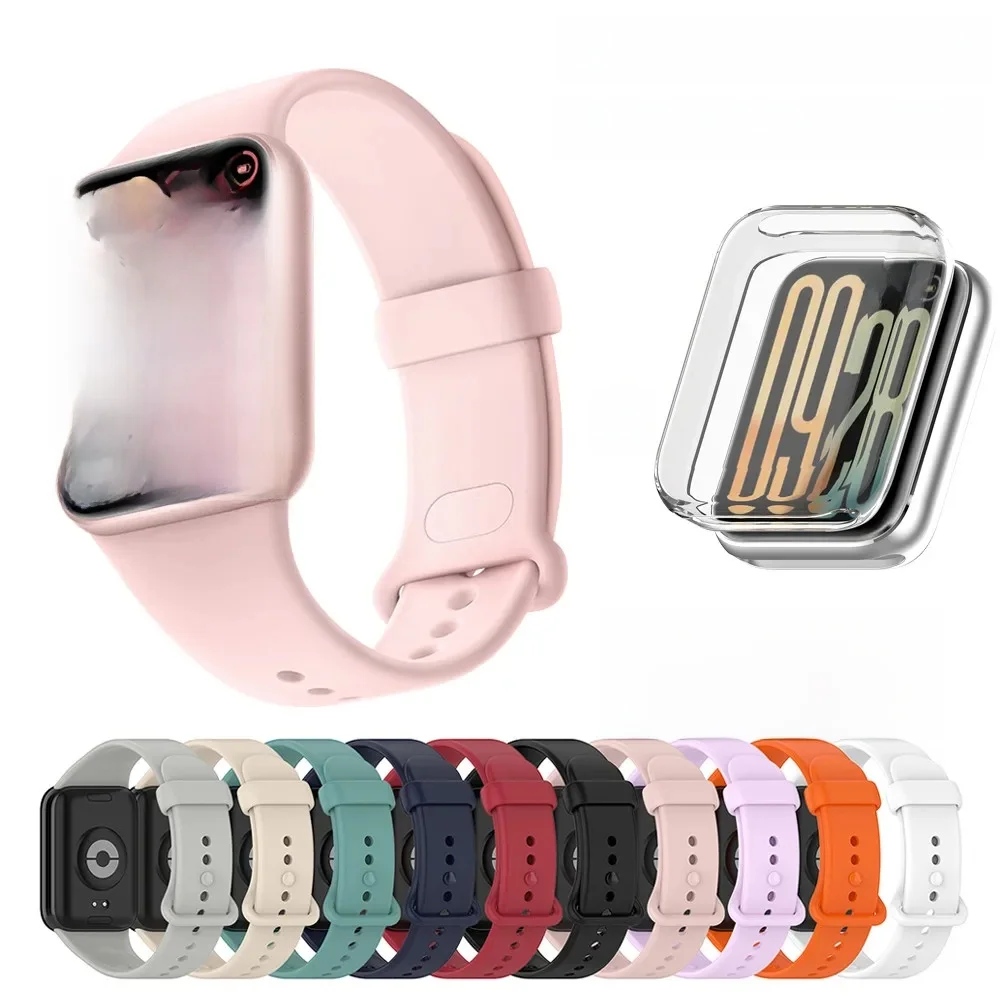 Bracelet + étui pour Xiaomi Mi Band 9 Pro, étui de protection pour bande intelligente, Bracelet en Silicone pour Mi band 9Pro