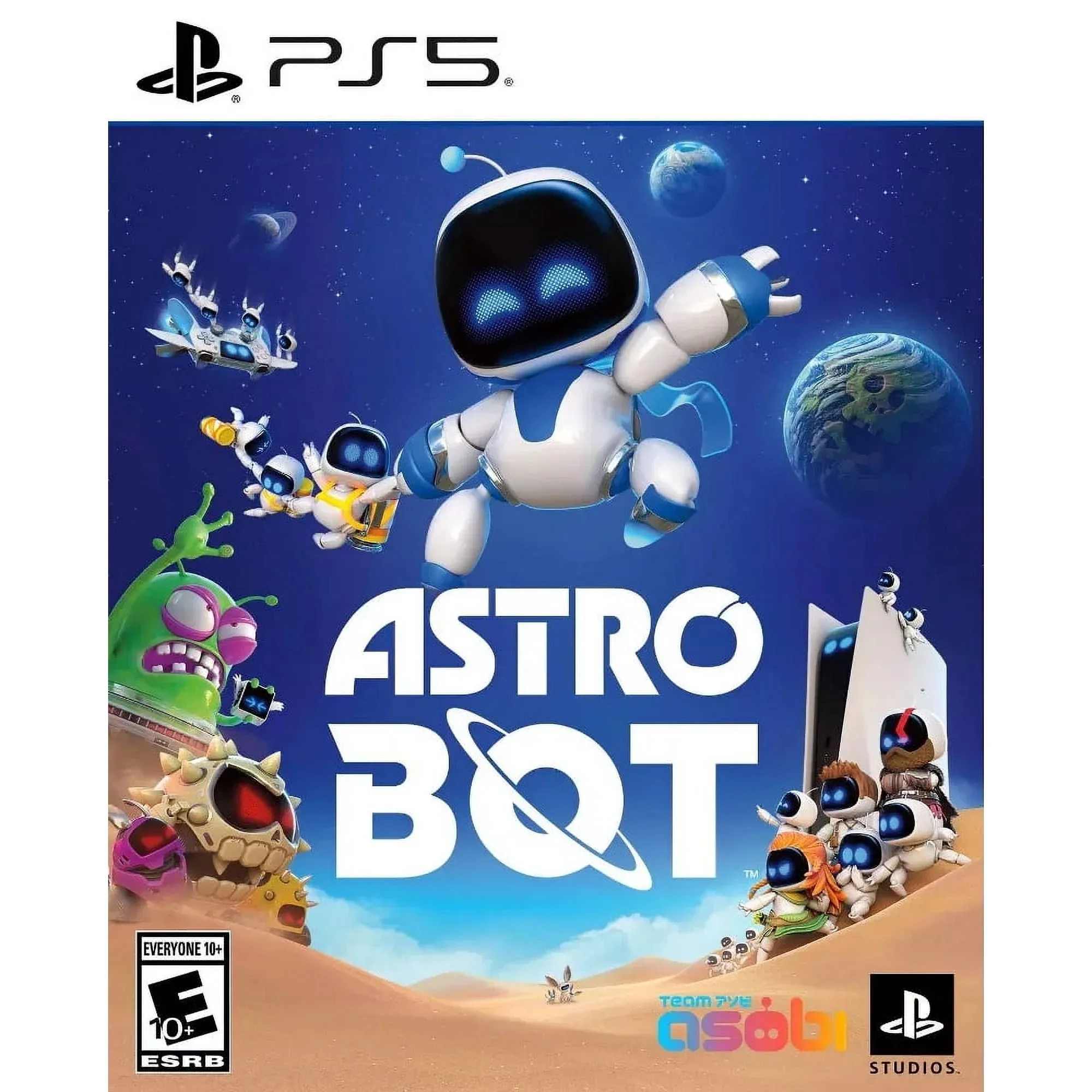PlayStation 5 Slim Digital 2TB SSD ASTRO BOT Console with Two Controllers, White and Midnight Black DualSense, Controller Case