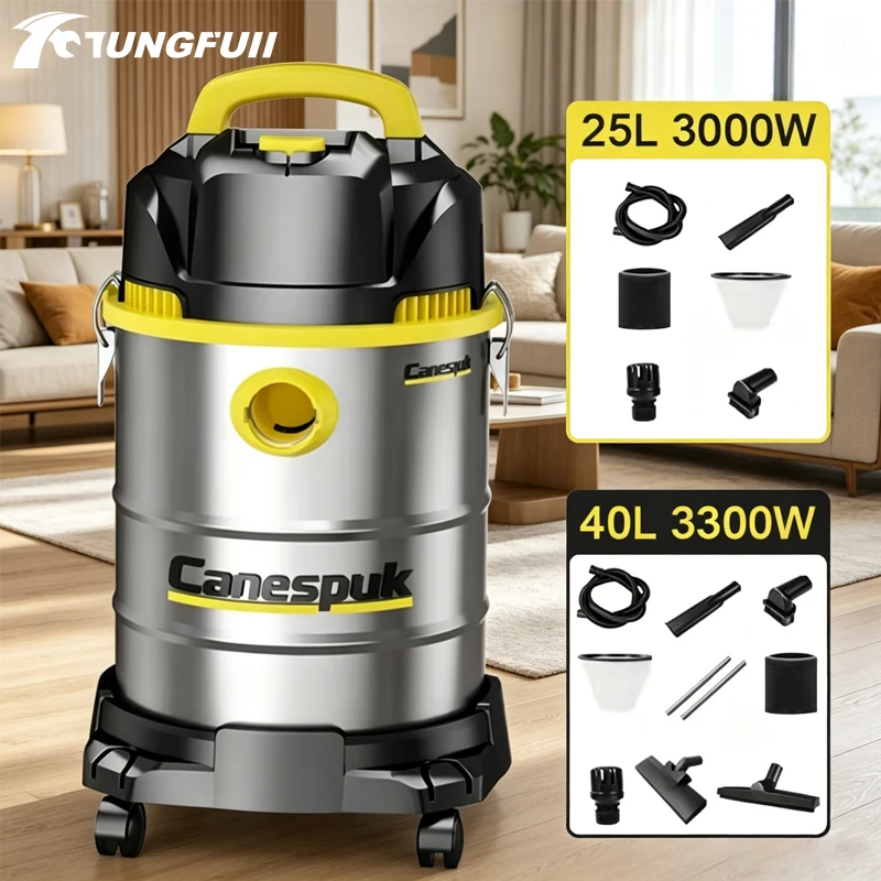 

25L/40L High Suction Power Vacuum Cleaner Wet And Dry Blowing 3 in 1 Car Wash Shop Hotel Garage Workshop Household Commercial