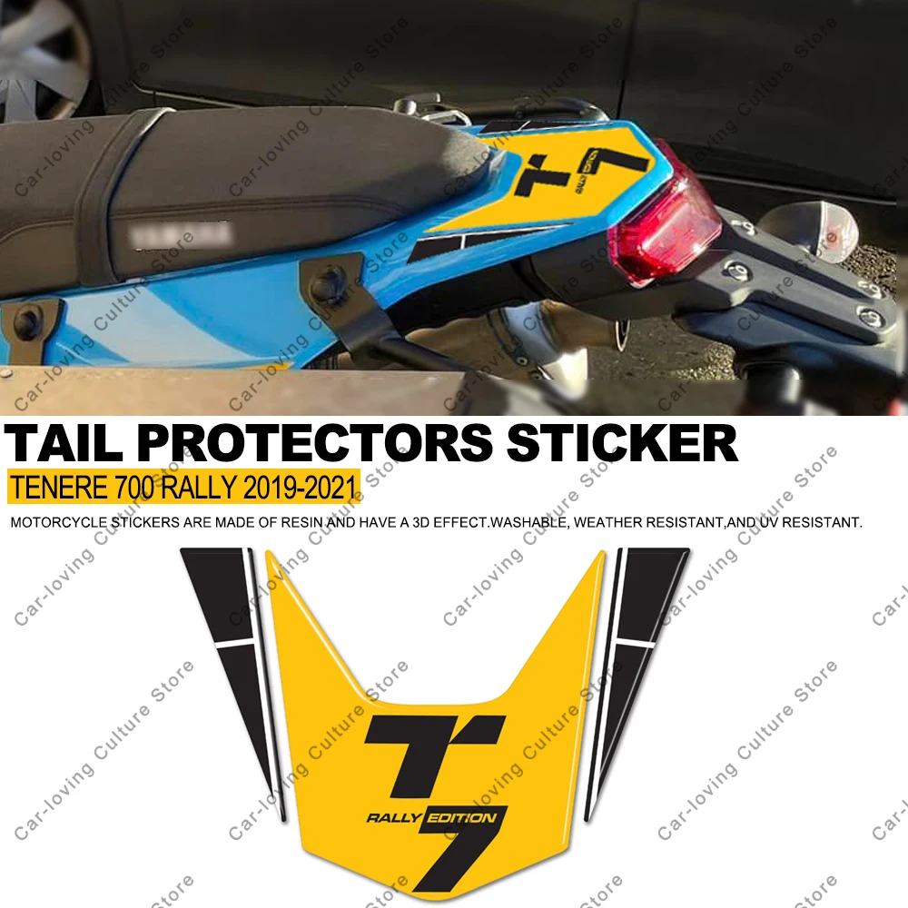 For Yamaha Tenere 700 Rally 2019-2021 Waterproof Protective Sticker Motorcycle Tail Protectors Sticker 3D Motorcycle Sticker