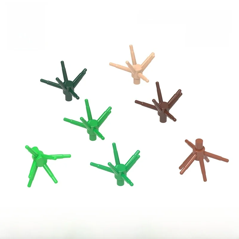 Wange-décennie s de construction compatibles avec brique, 340 pièces/lot, 6 tiges de plantes, brindilles d'enge, accessoires de documents Moc, jouets cadeaux, 15119