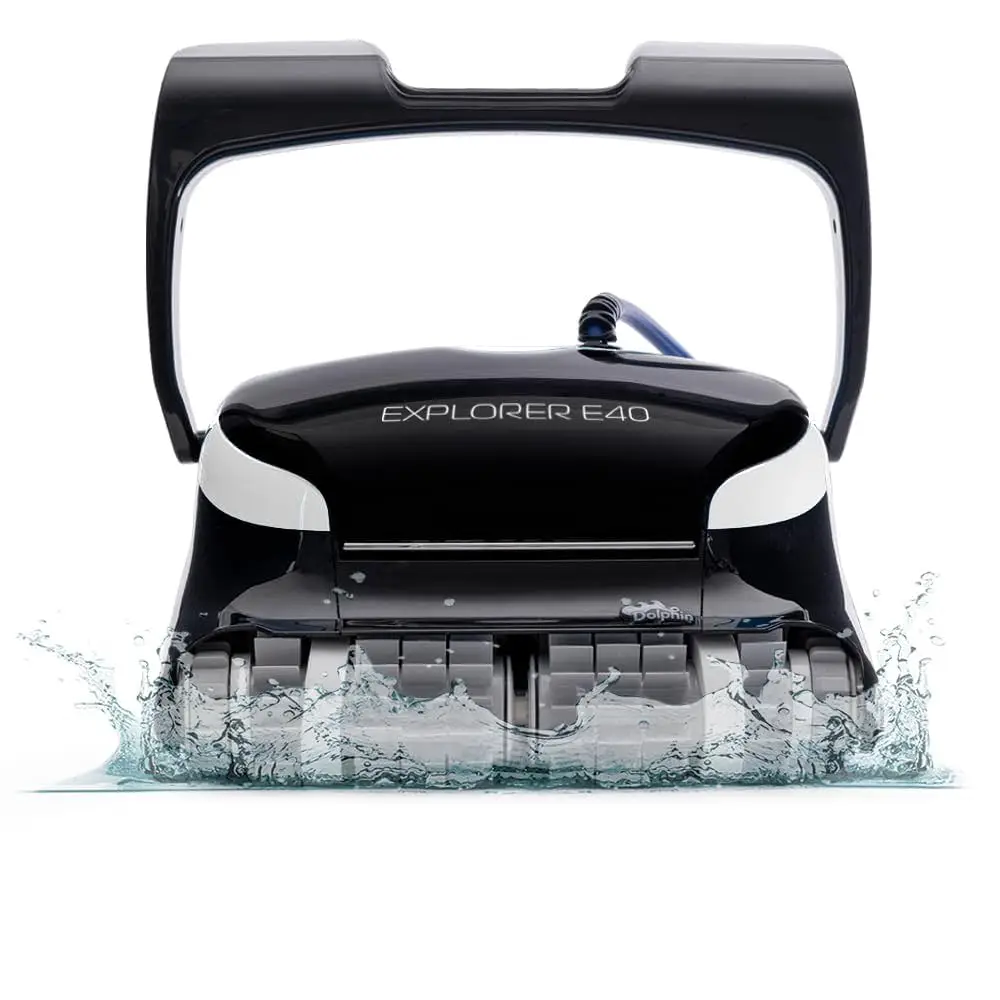 مبيعات مخفضة كبيرة PROMODolphin Explorer E40 مكنسة كهربائية أوتوماتيكية لحمام السباحة مع واي فاي، قدرة تسلق الجدار، Waterlin