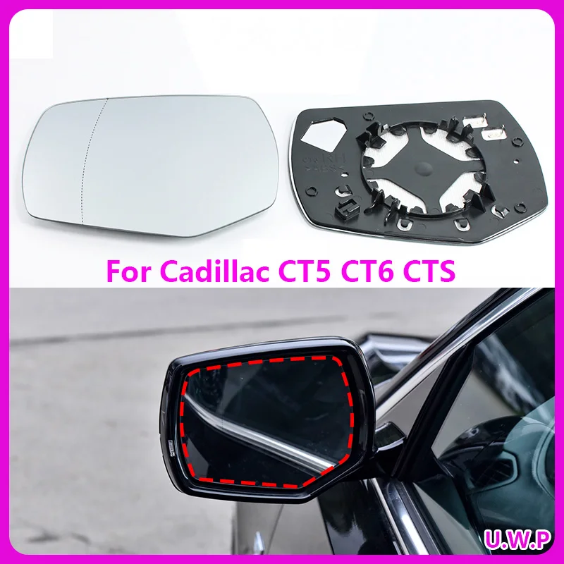 

For Cadillac CT5 CT6 CTS 2013 2015 2016 2017 2018 2020 Rear View Rearview Side View Mirror Wide Angle Convex