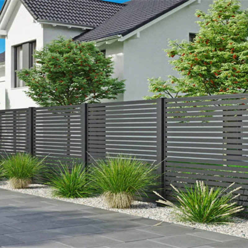 Customization Aluminum Privacy Fence Panels Black Garden Metal Privacy Fence Screen Outdoor Privacy Aluminium Fence For Home