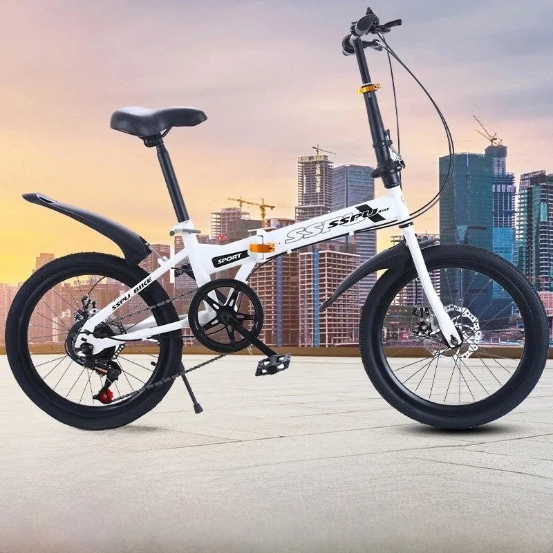 AliExpress OLOME Chase New White 20 Inch Variable Speed Disc Brake Adult Student Folding Bike Outdoor Riding Mountain Bike Wholesale Outdoors