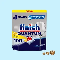 Finish Quantum KAPSUŁKI Do Zmywarki LEMON 100 szt