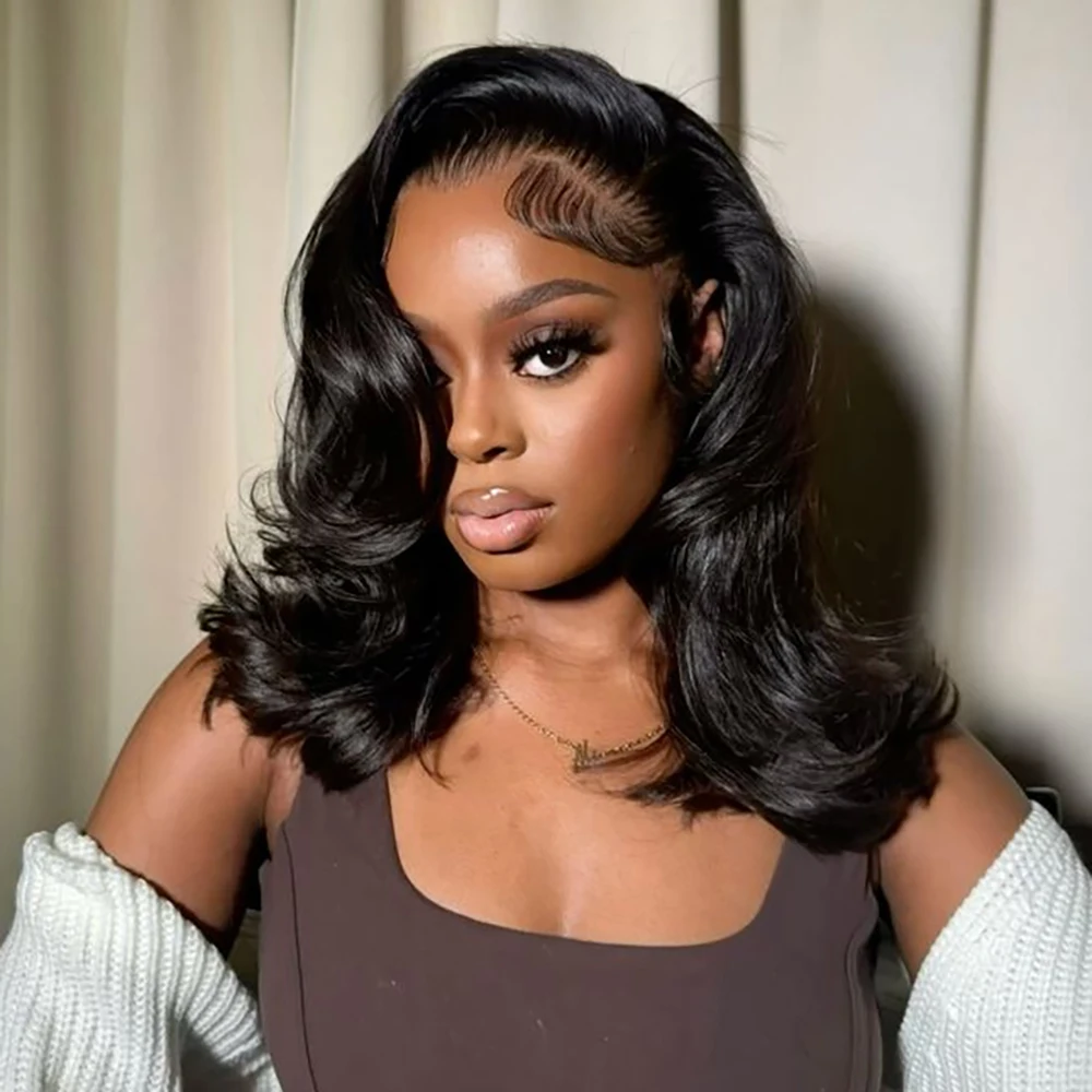 200密度ボディウェーブボブウィッグショットボブウィッグ100-人毛ウィッグ13x4-hdレースフロントウィッグプレプラッキング済み4x4-2x6-hdレースクロージャーウィッグ