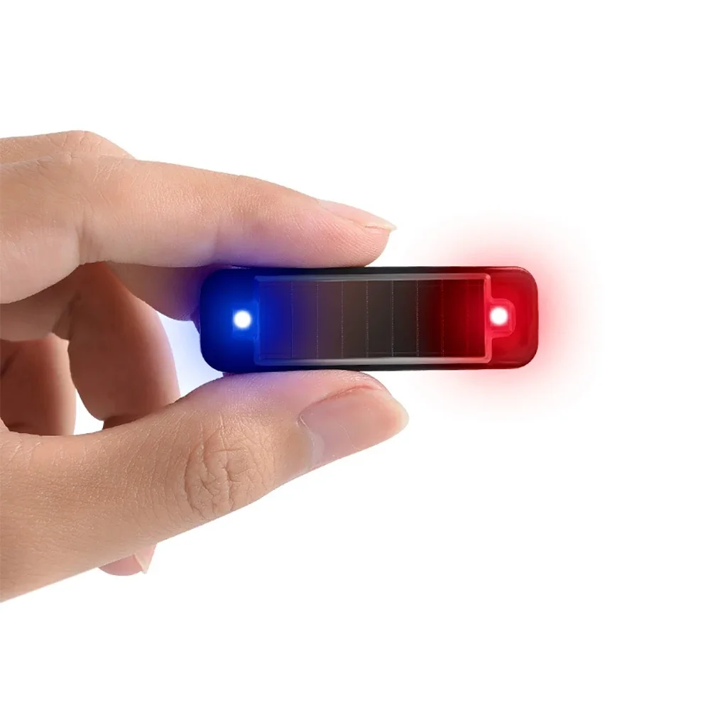 Mini LED énergie solaire voiture voyant d'avertissement nuit sécurité simulée alarme sans fil antivol lampe d'avertissement clignotant lampe d'alarme factice